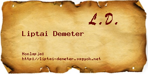 Liptai Demeter névjegykártya